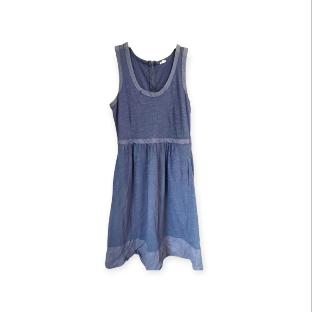 JCrew Cotton Fit & Flare Sleeveless Dress in Gray Size 2 Small